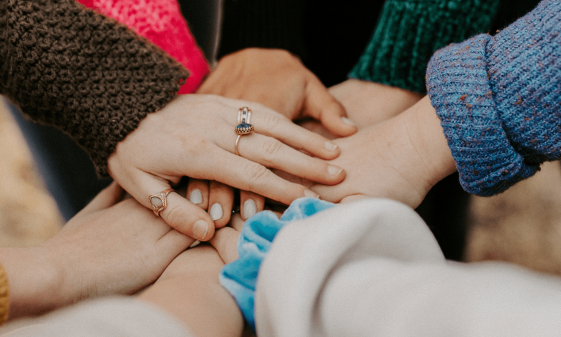 Hände, zusammen, Zusammenhalt